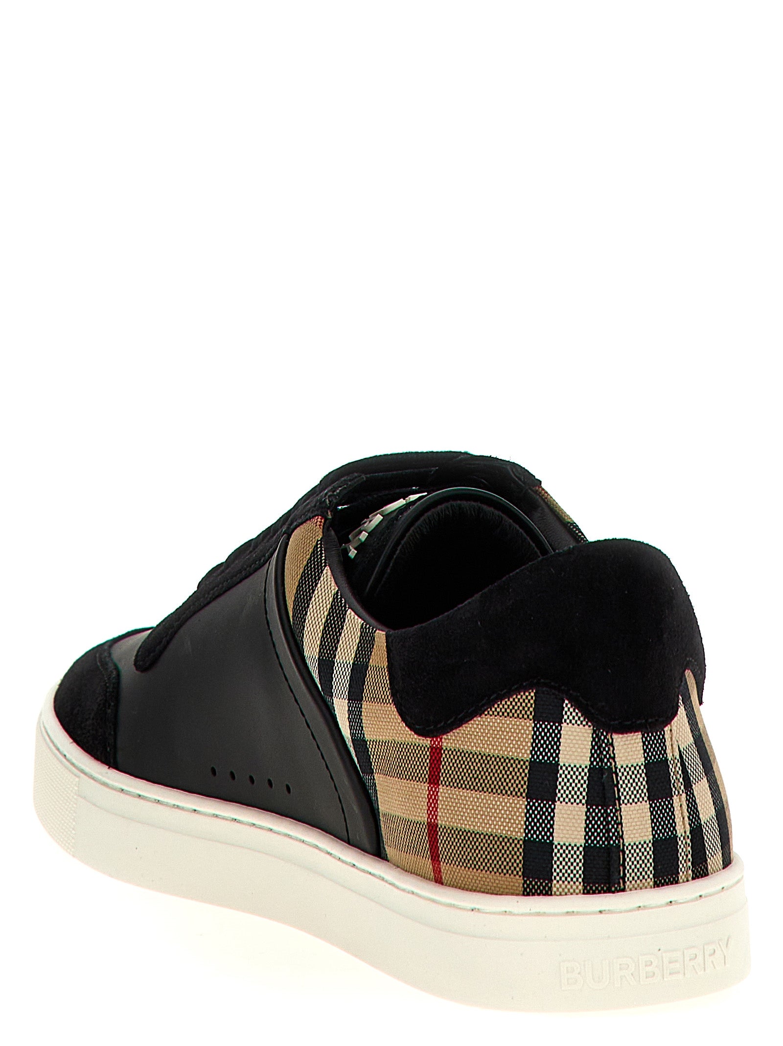 Burberry Black Calfskin Low Top Sneakers