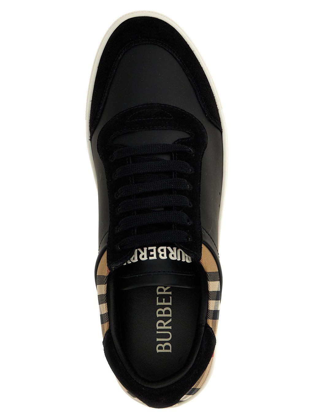 Burberry Black Calfskin Low Top Sneakers