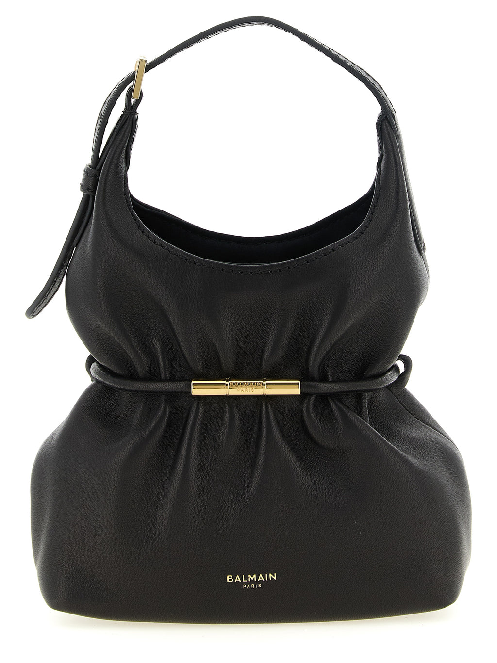 Balmain Black Lamb Leather Handbag