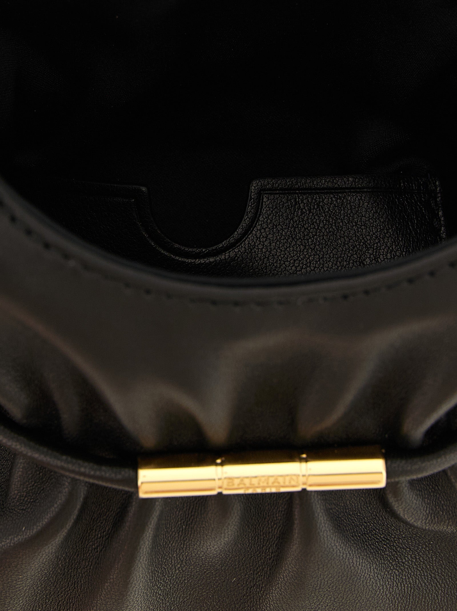 Balmain Black Lamb Leather Handbag
