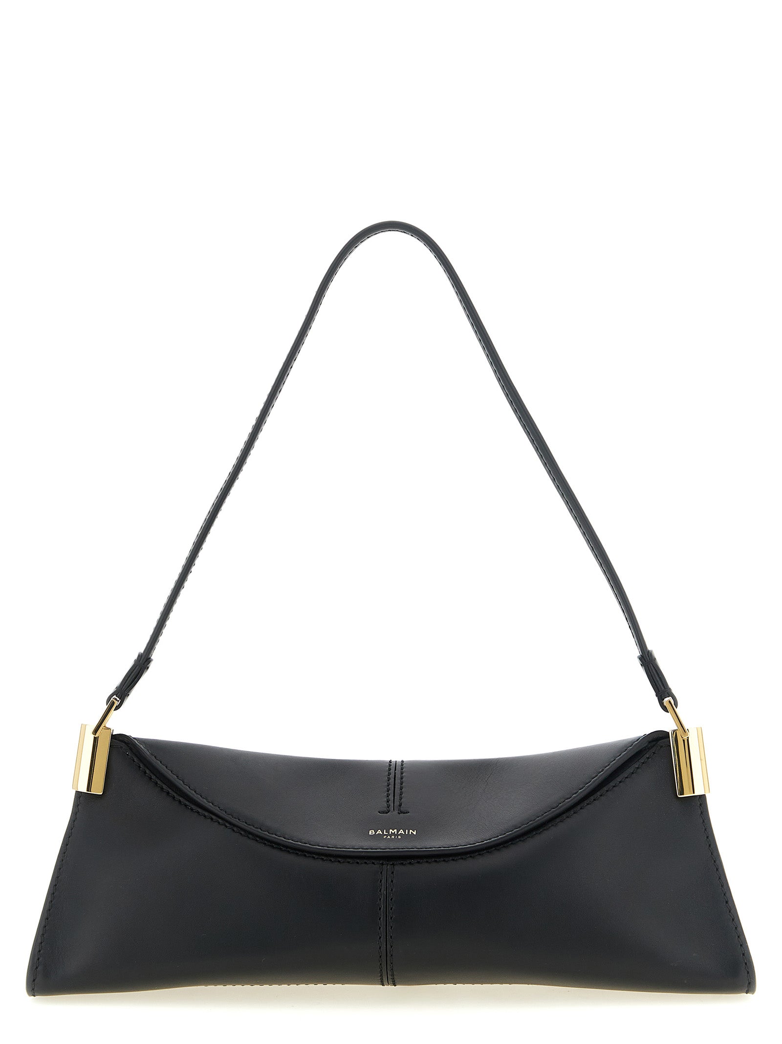 Balmain Black Calfskin Shoulder Bag