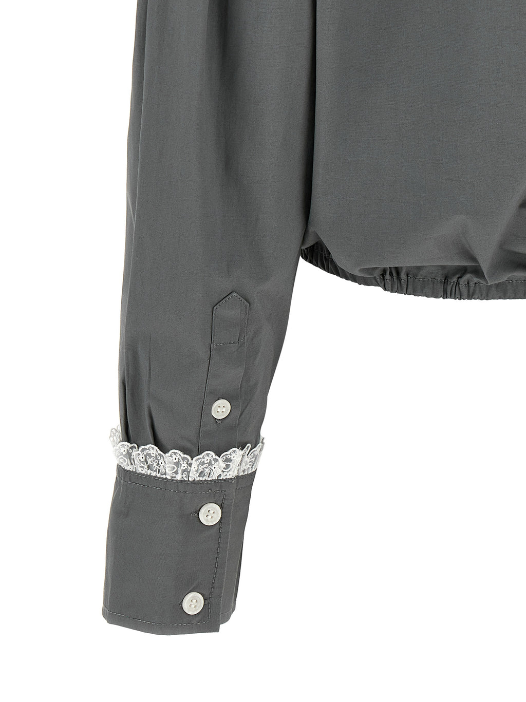 Ganni Gray Cotton Blouse