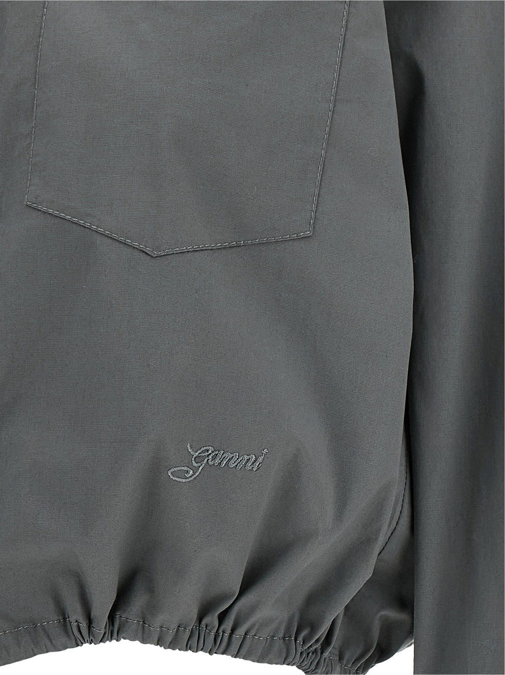 Ganni Gray Cotton Blouse