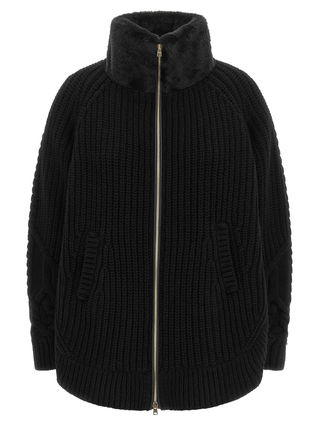 Herno Black Wool Cardigan