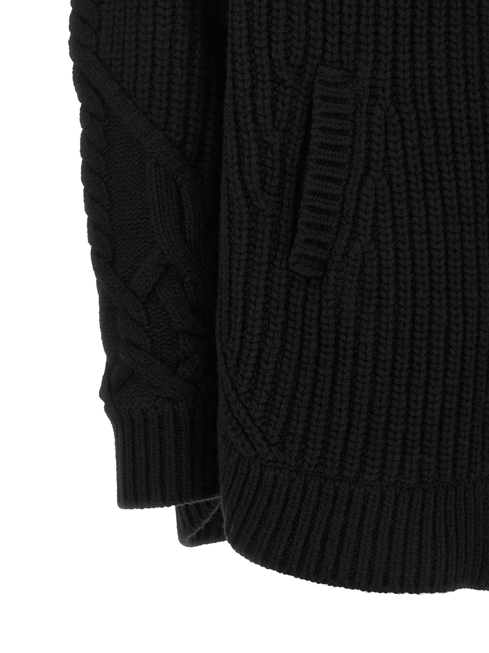 Herno Black Wool Cardigan