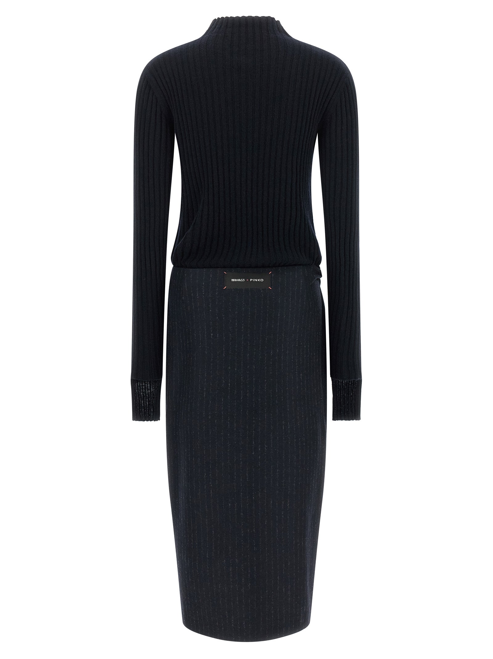 PINKO Blue Polyester Midi Dress