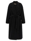 Elisabetta Franchi Black Wool Coat