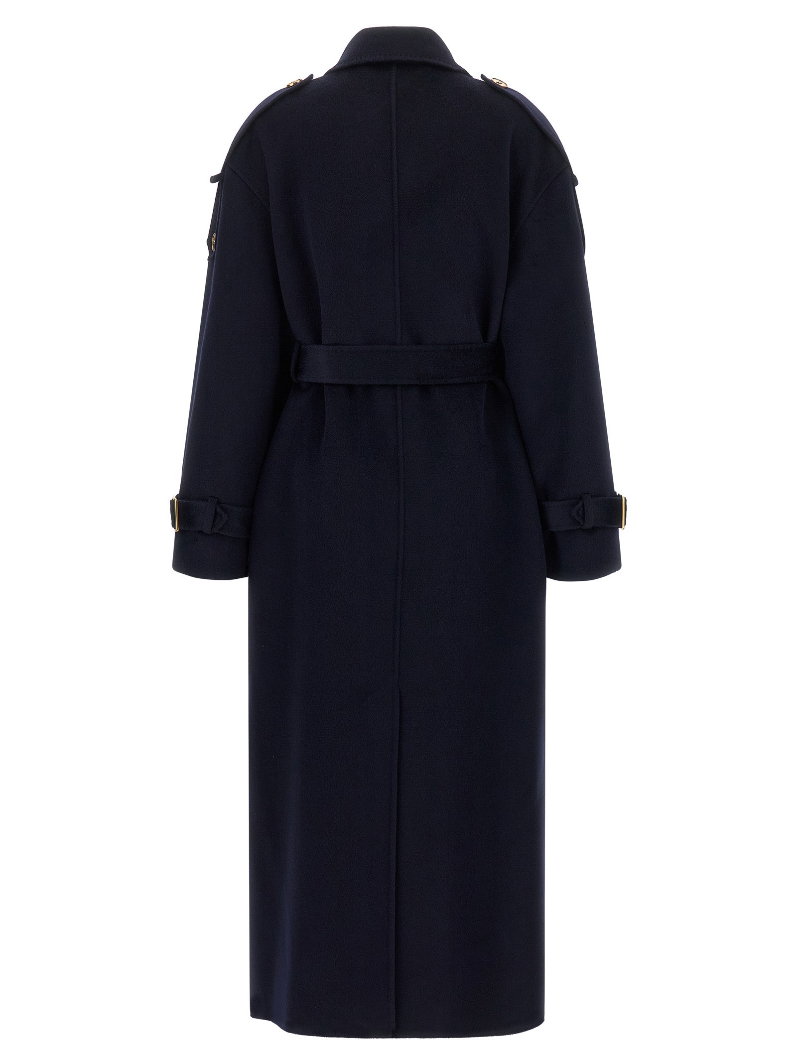 Elisabetta Franchi Blue Wool Coat