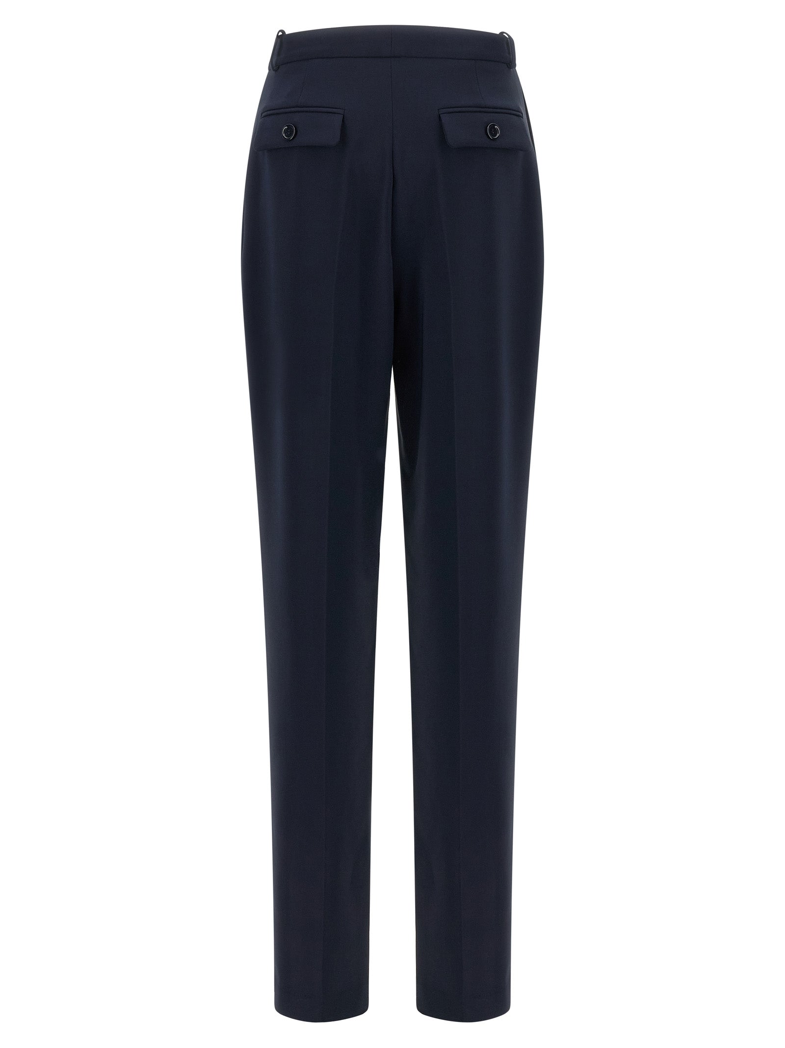 Elisabetta Franchi Blue Polyester Dress Pants