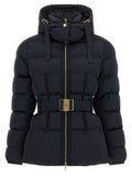 Elisabetta Franchi Black Polyester Full-Length Jacket