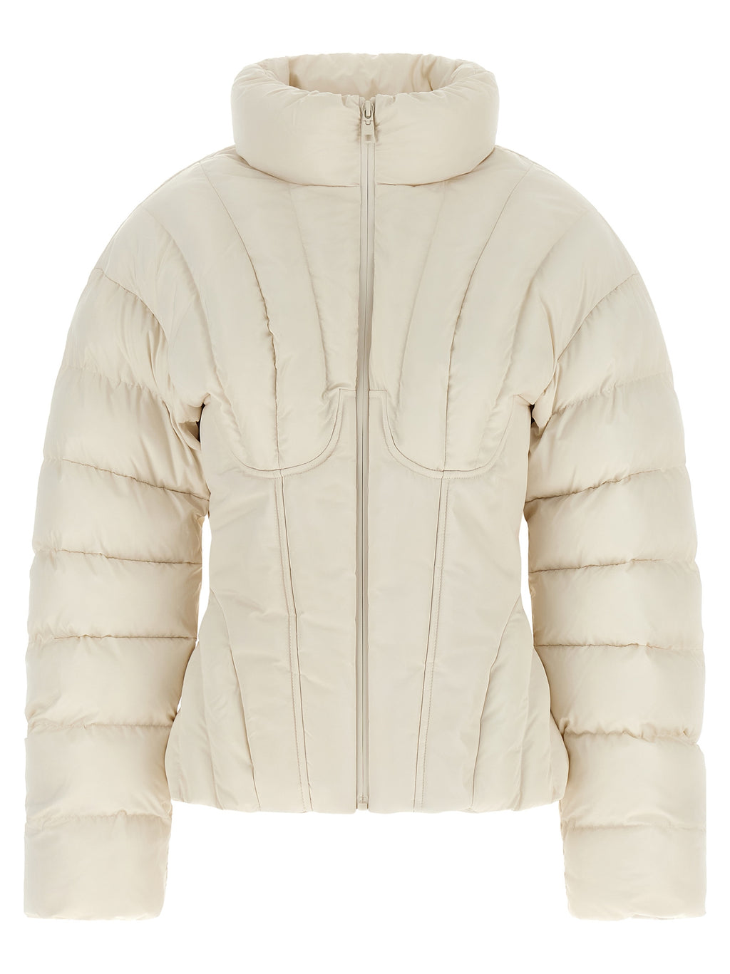 Elisabetta Franchi White Polyester Full-Length Jacket