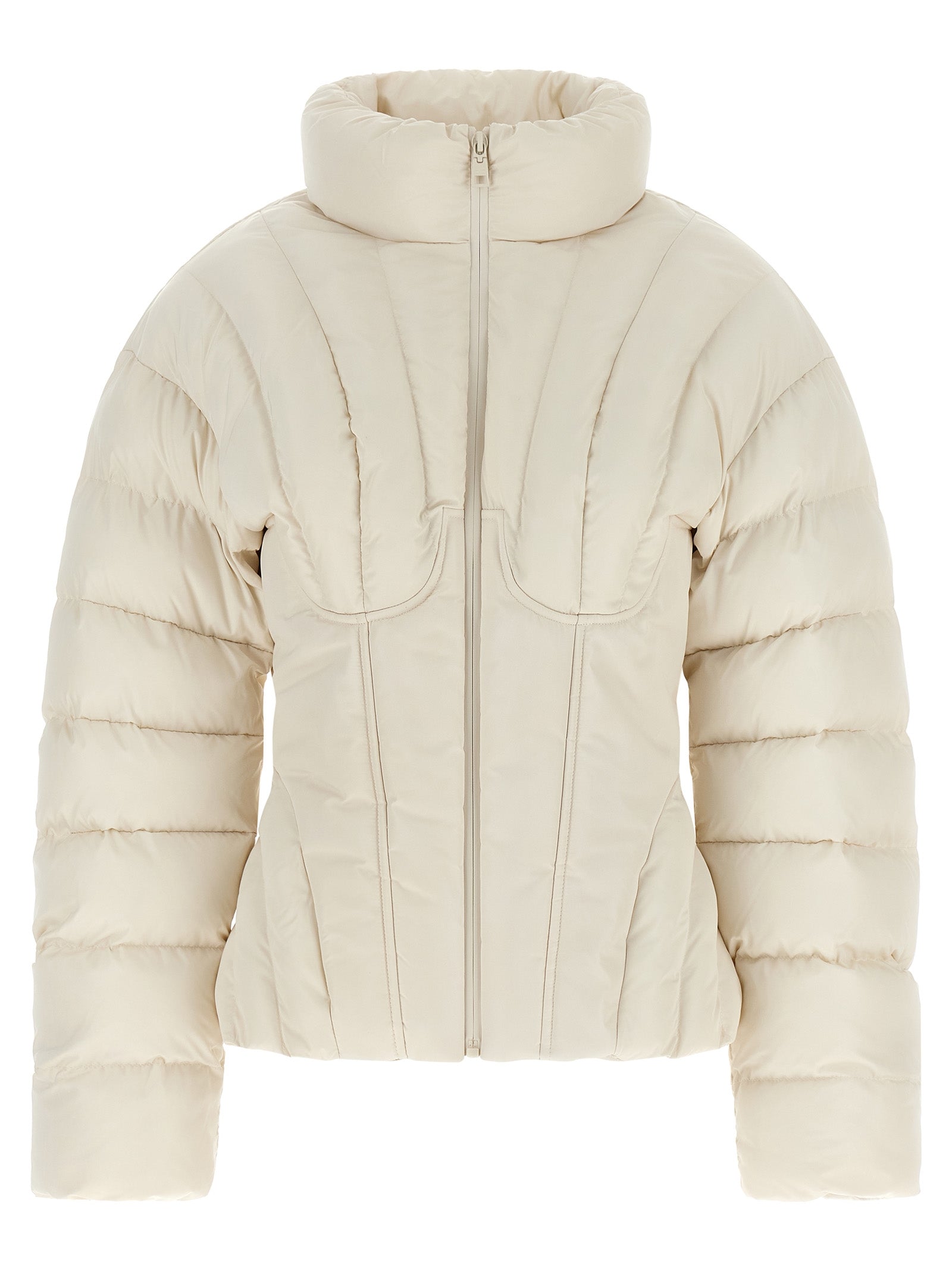 Elisabetta Franchi White Polyester Full-Length Jacket