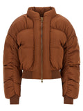 Elisabetta Franchi Brown Polyester Full-Length Jacket