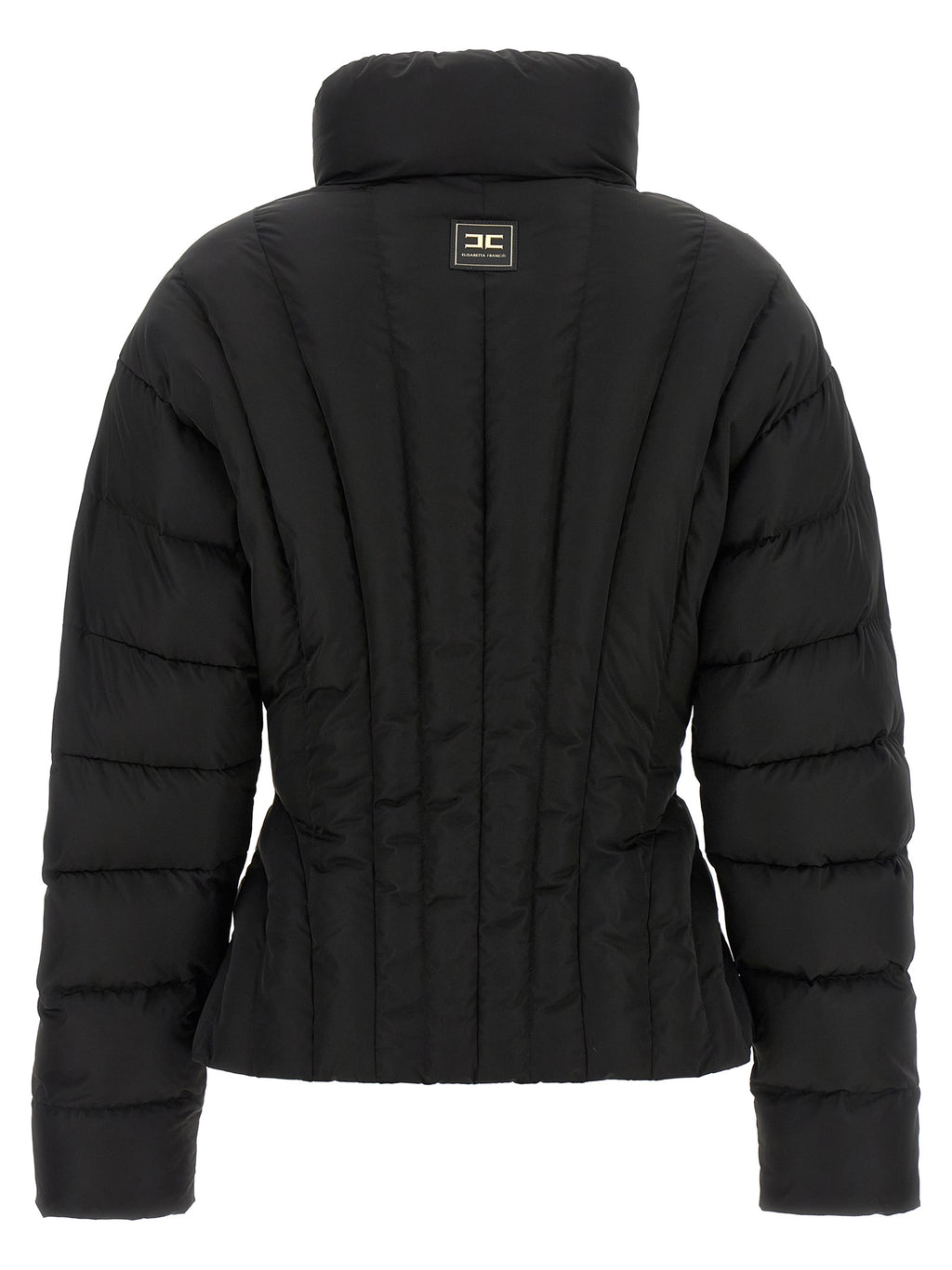 Elisabetta Franchi Black Polyester Full-Length Jacket