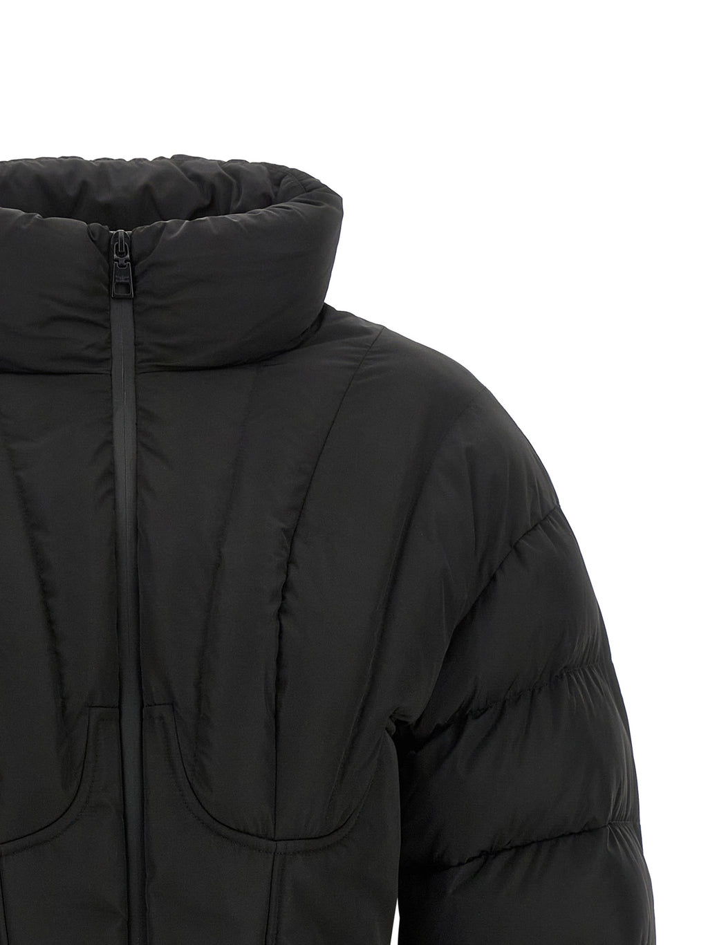 Elisabetta Franchi Black Polyester Full-Length Jacket