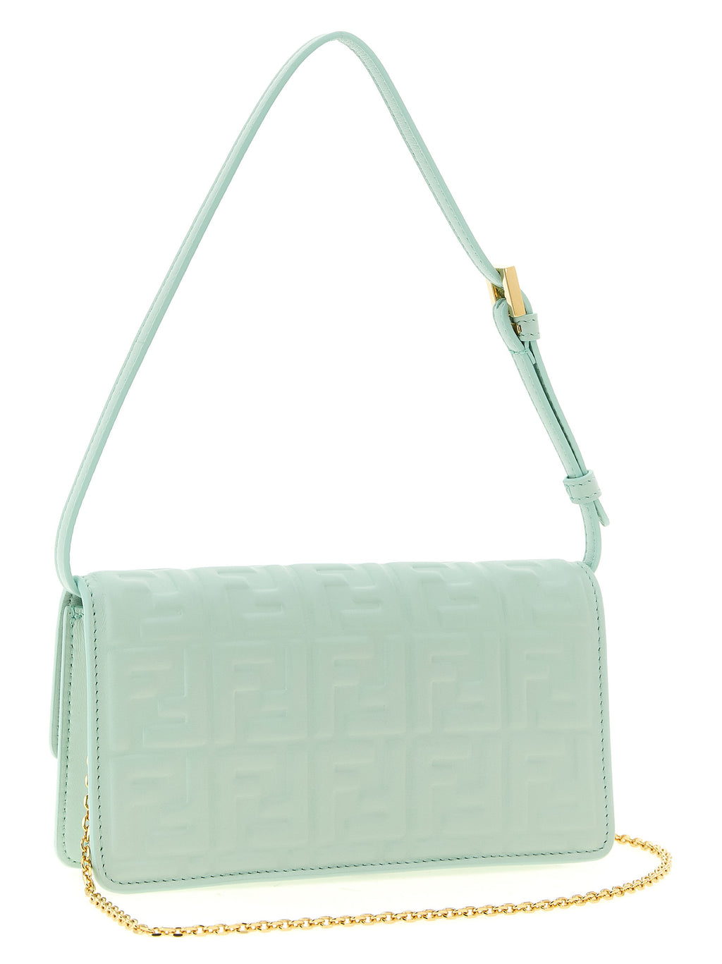 Fendi Bicolor Lamb Leather Shoulder Bag