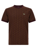Lacoste Brown Polyester T-Shirt