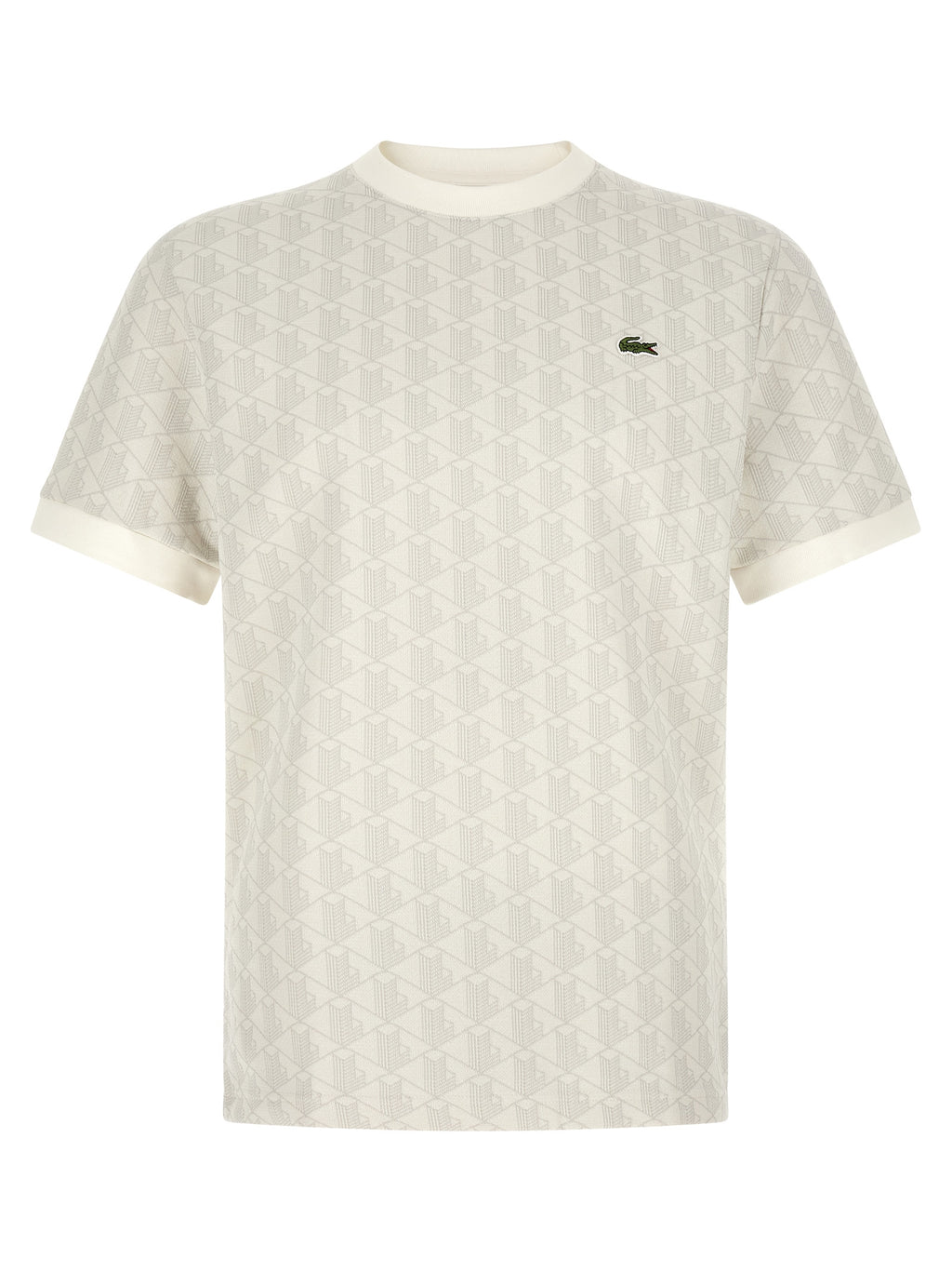 Lacoste Beige Polyester T-Shirt