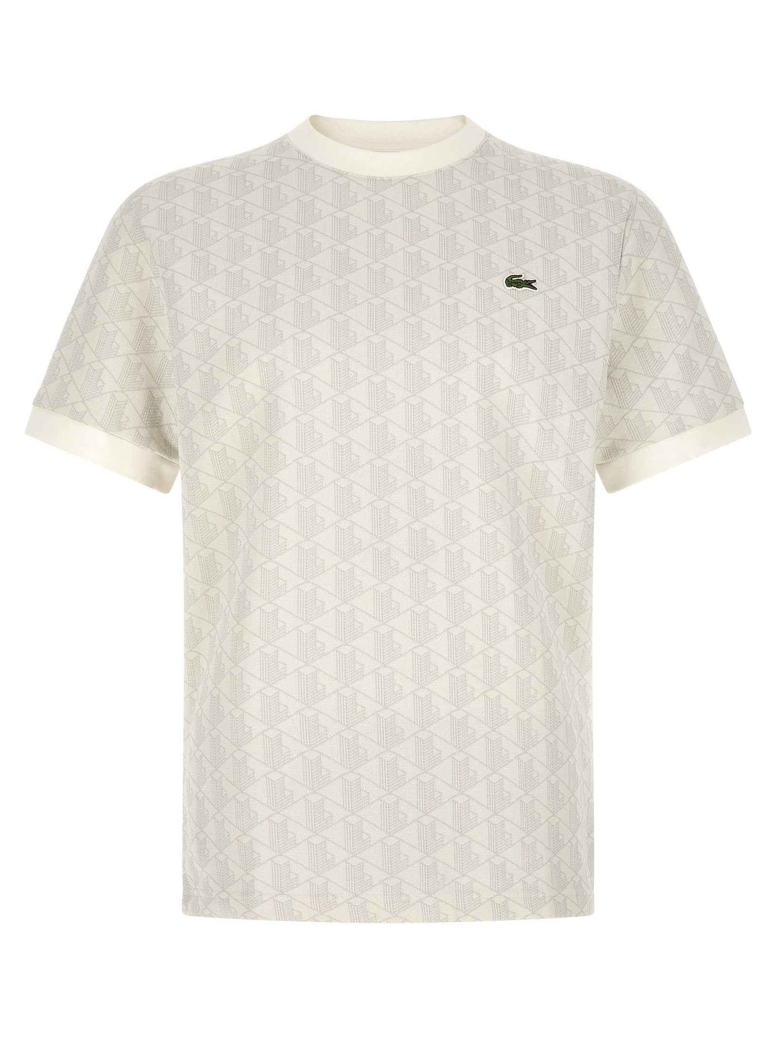 Lacoste Beige Polyester T-Shirt