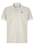 Lacoste White Polyester Polo Shirt