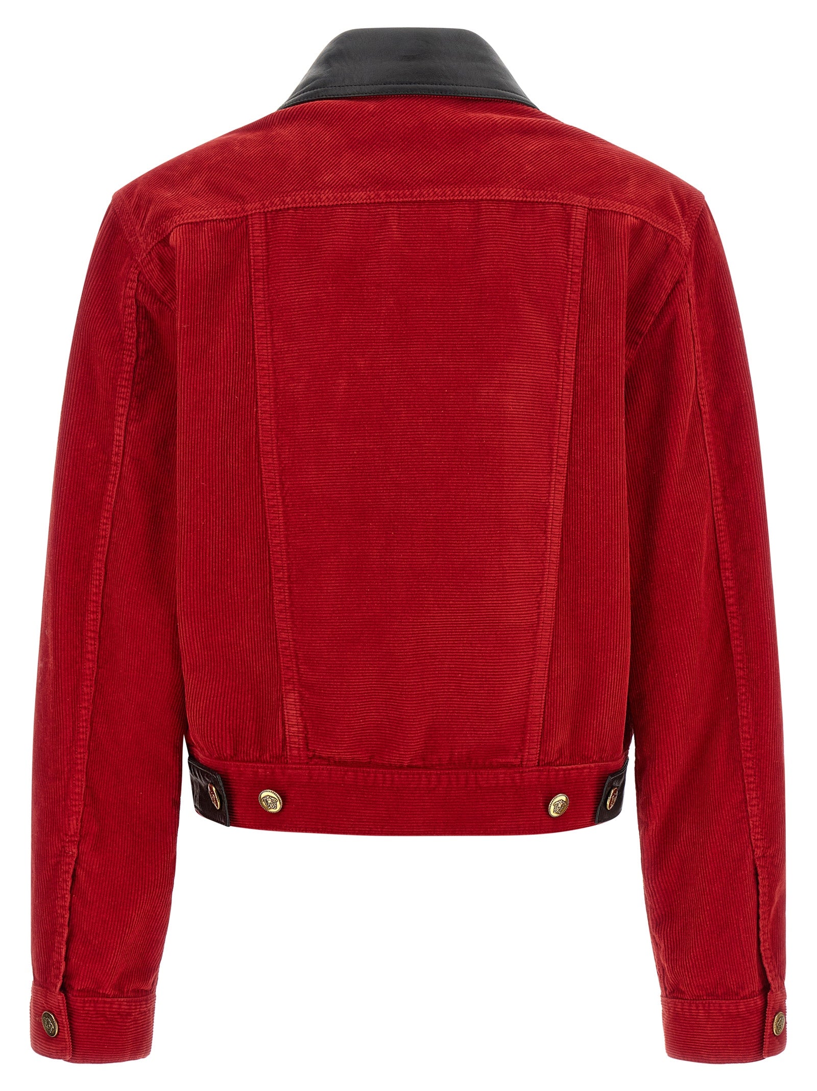 Versace Red Cotton Full-Length Jacket