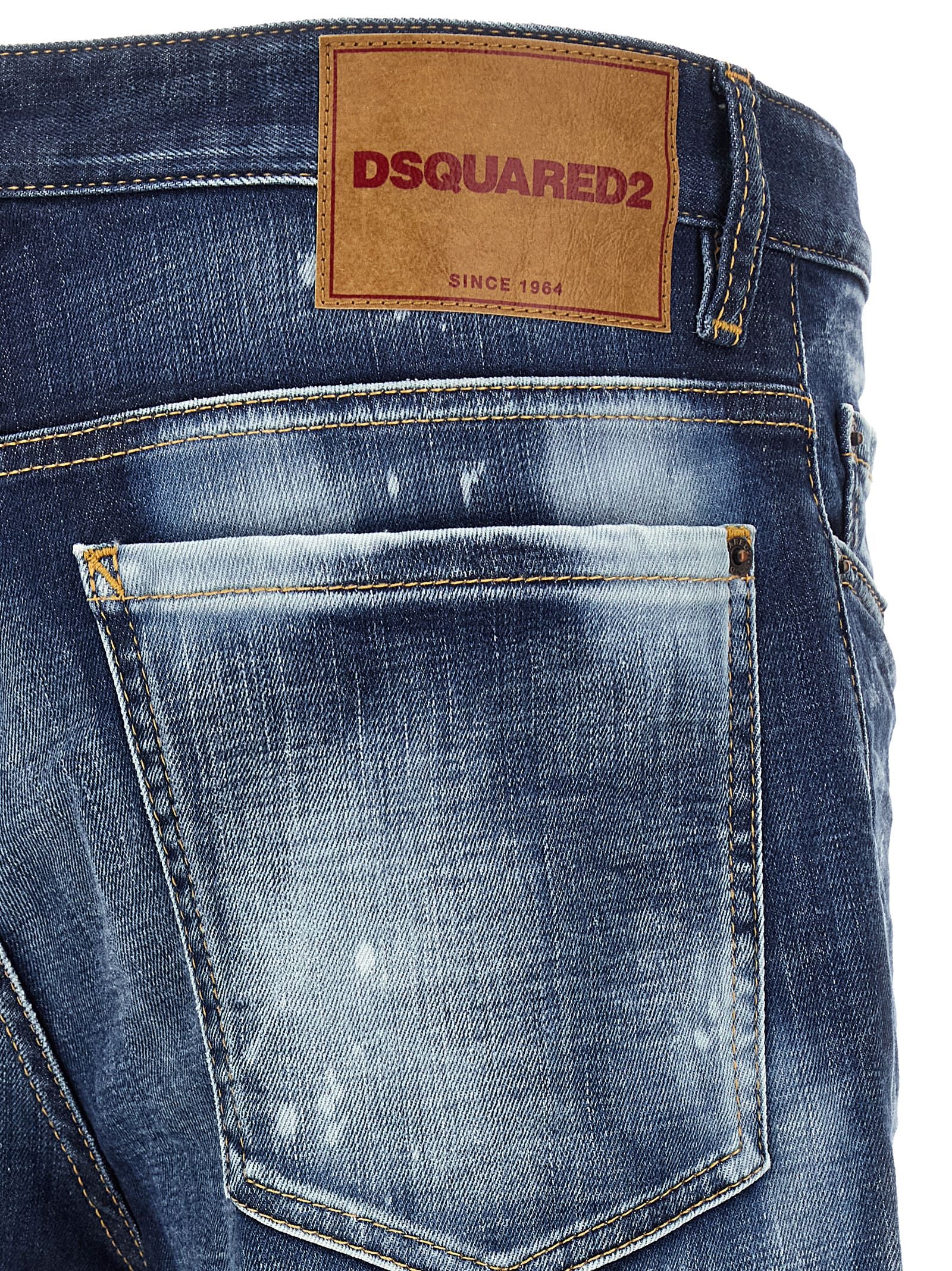 Dsquared² Blue Cotton Slim Fit Jeans
