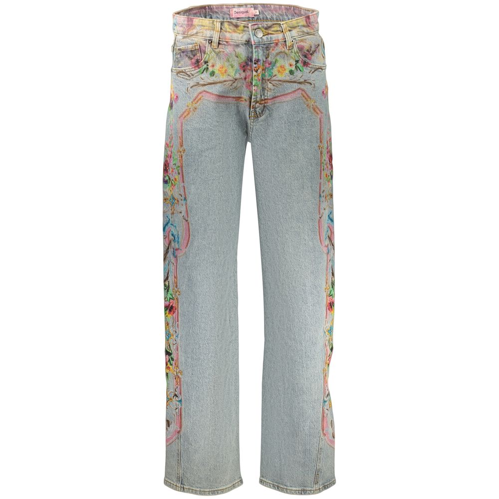 Desigual Blue Cotton Womens Jean