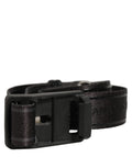 Dolce & Gabbana Men Black Nylon Webbing Plastic Buckle Belt