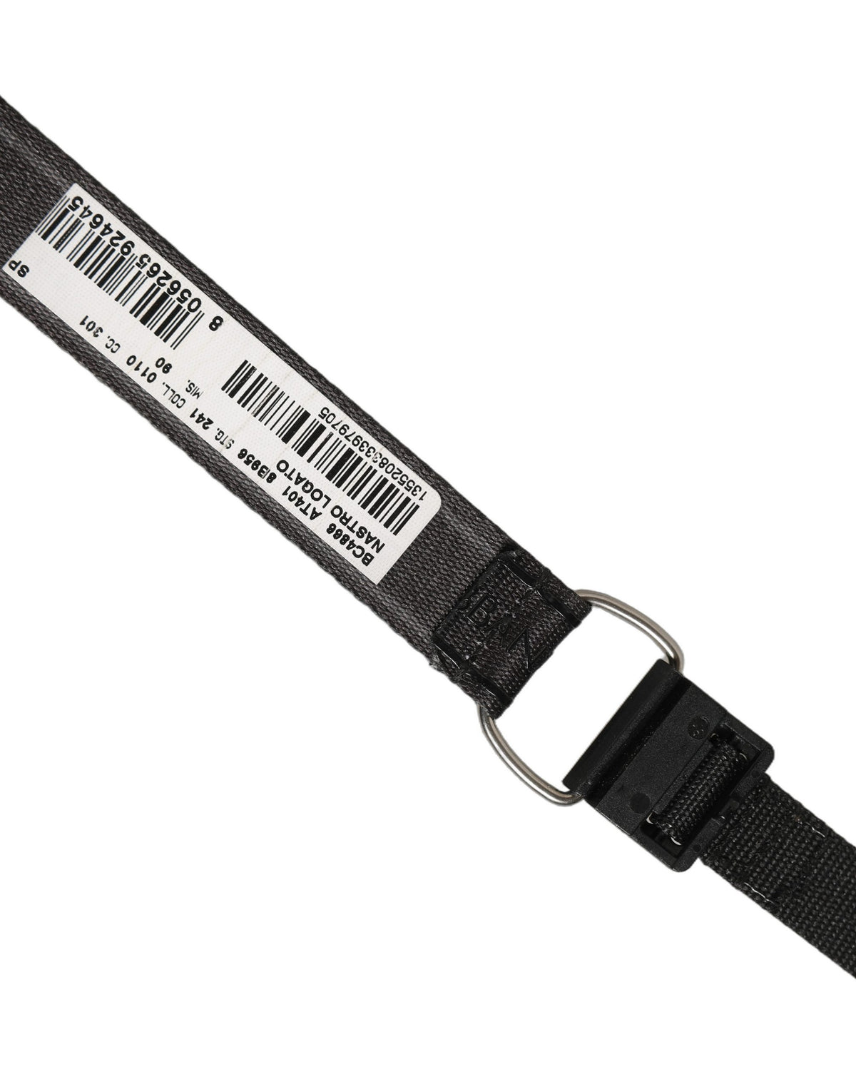 Dolce & Gabbana Men Black Nylon Webbing Plastic Buckle Belt