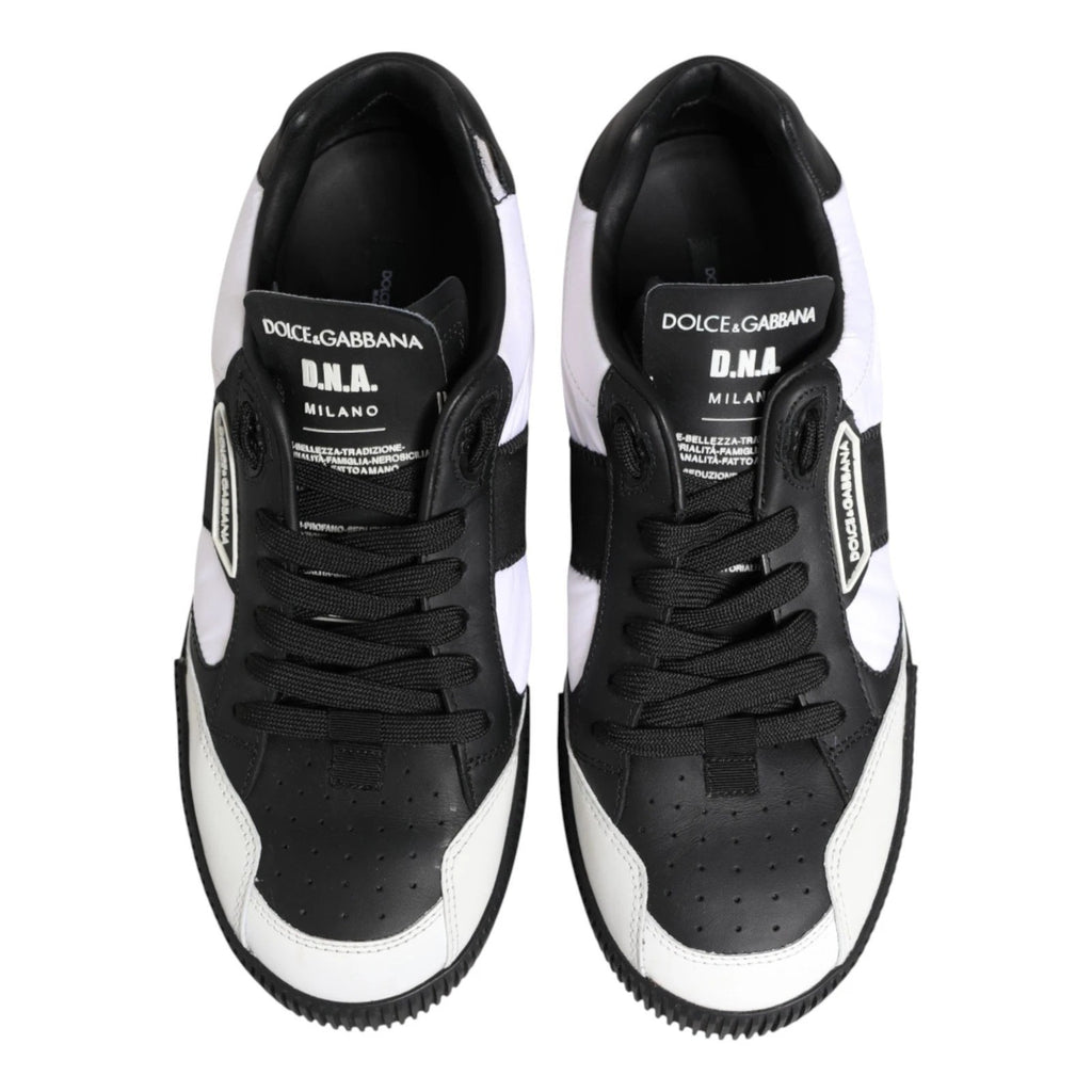 Dolce & Gabbana Black White MIAMI Low Top Men Sneakers Shoes