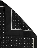 Dolce & Gabbana Black Polka Dot Pocket Square Foulard Scarf