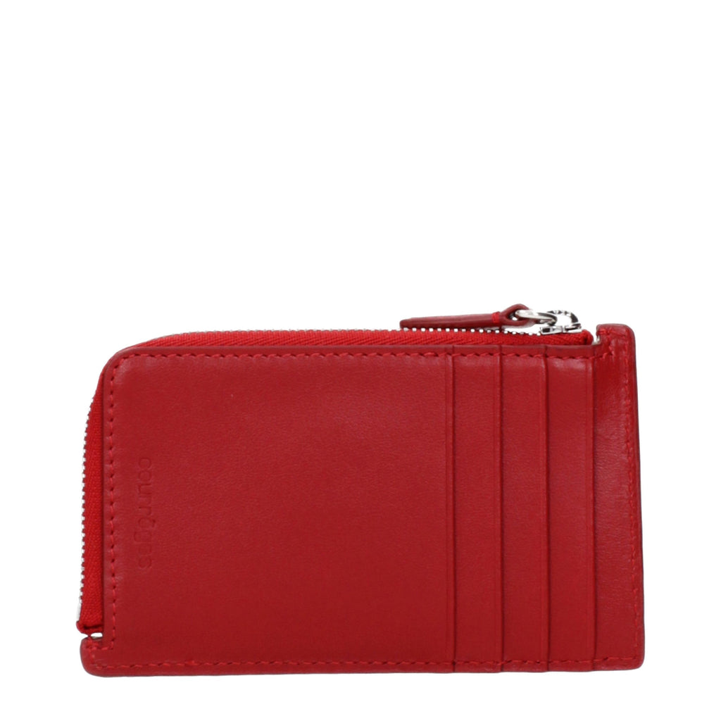 Courrèges Red Leather Wallet
