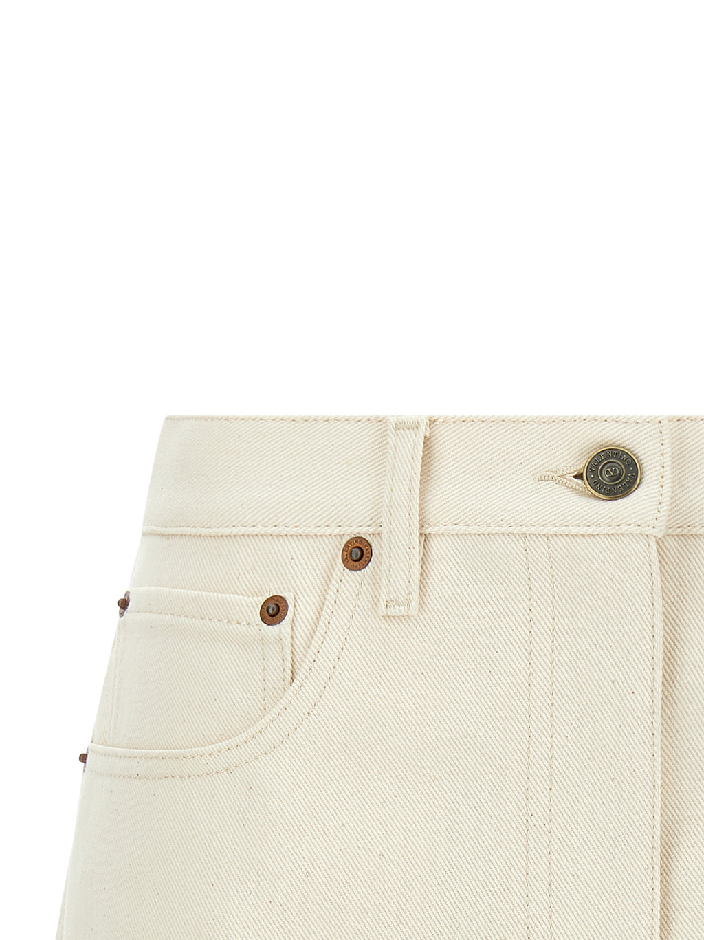 Valentino Garavani Beige Cotton Bermuda Shorts