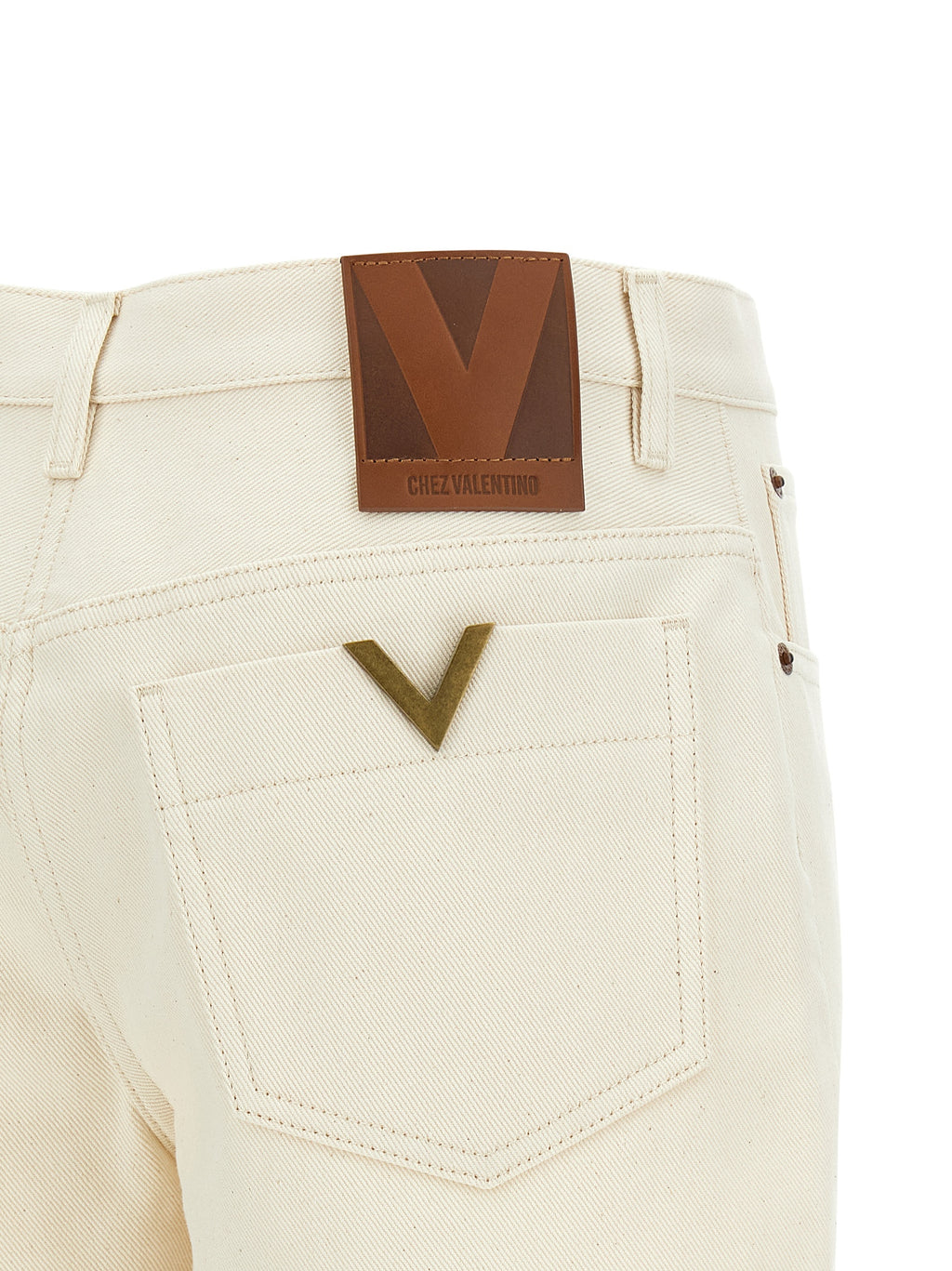 Valentino Garavani Beige Cotton Bermuda Shorts