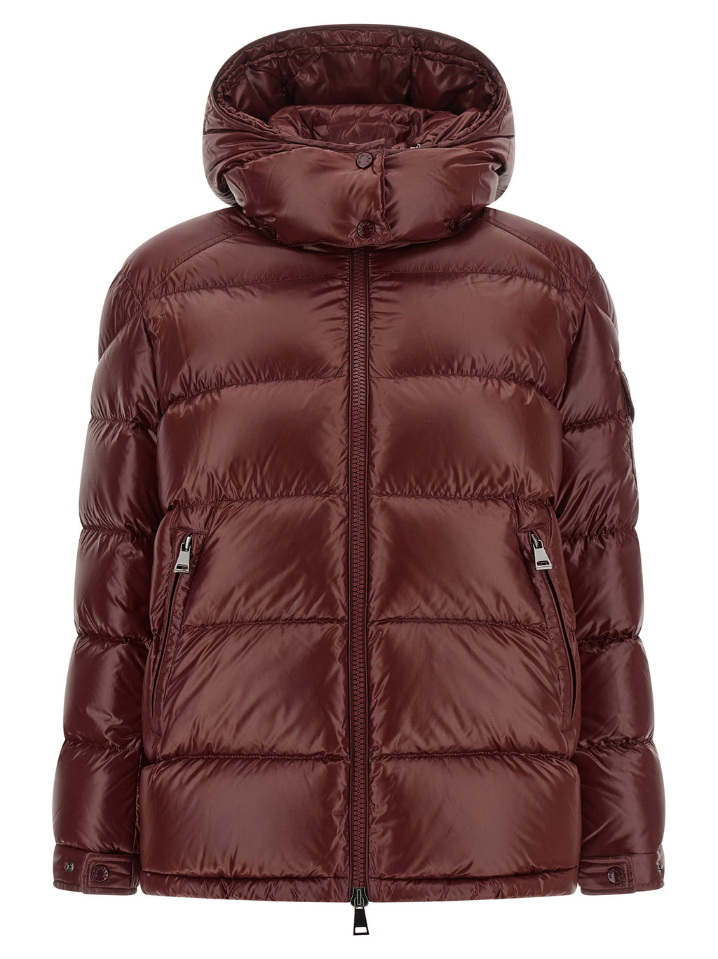 Moncler Bordeaux Polyamide Full-Length Jacket