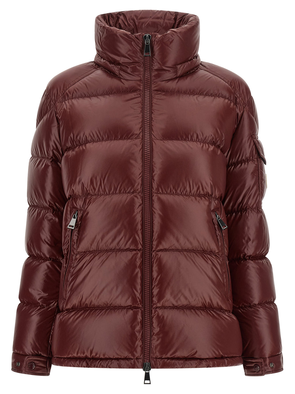 Moncler Bordeaux Polyamide Full-Length Jacket