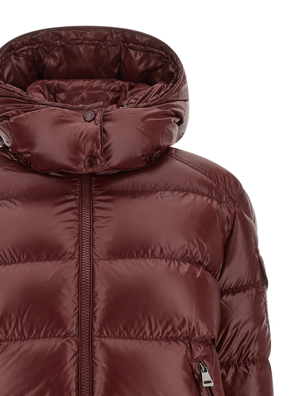 Moncler Bordeaux Polyamide Full-Length Jacket
