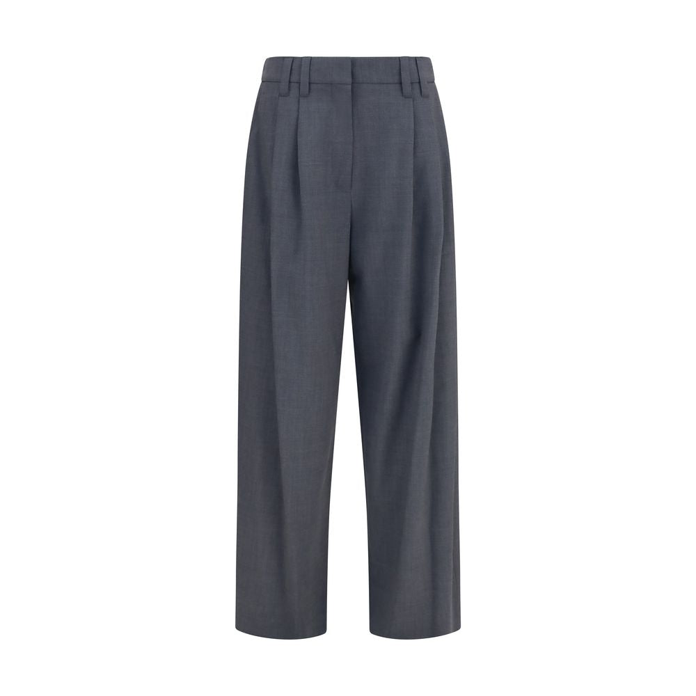 Brunello Cucinelli Gray Wool Oves Aries Dress Pants