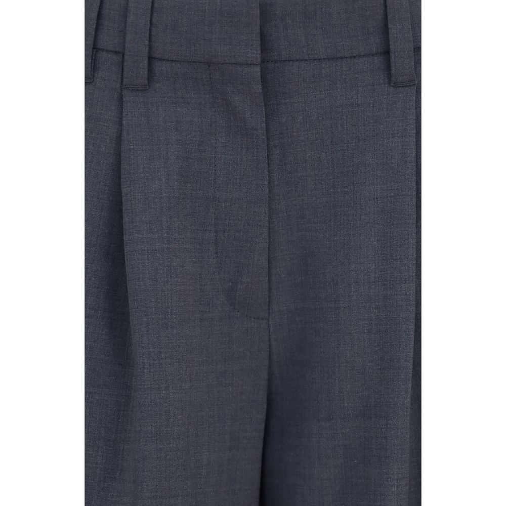 Brunello Cucinelli Gray Wool Oves Aries Dress Pants