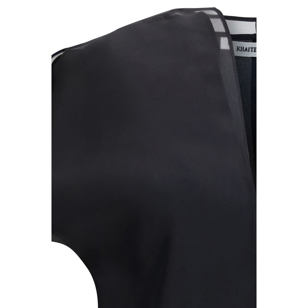 Khaite Black Silk Shirt