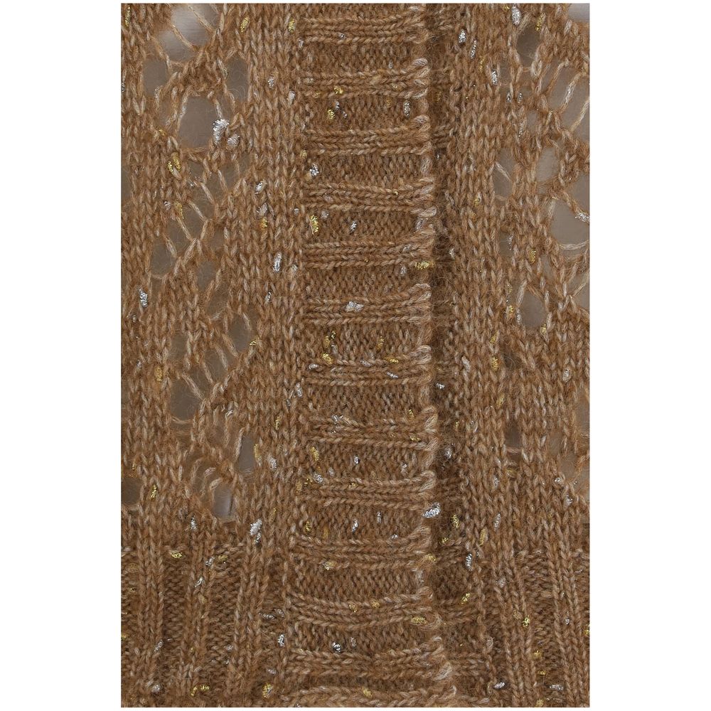 Max Mara Brown Alpaca Vicugna Pacos Cardigan
