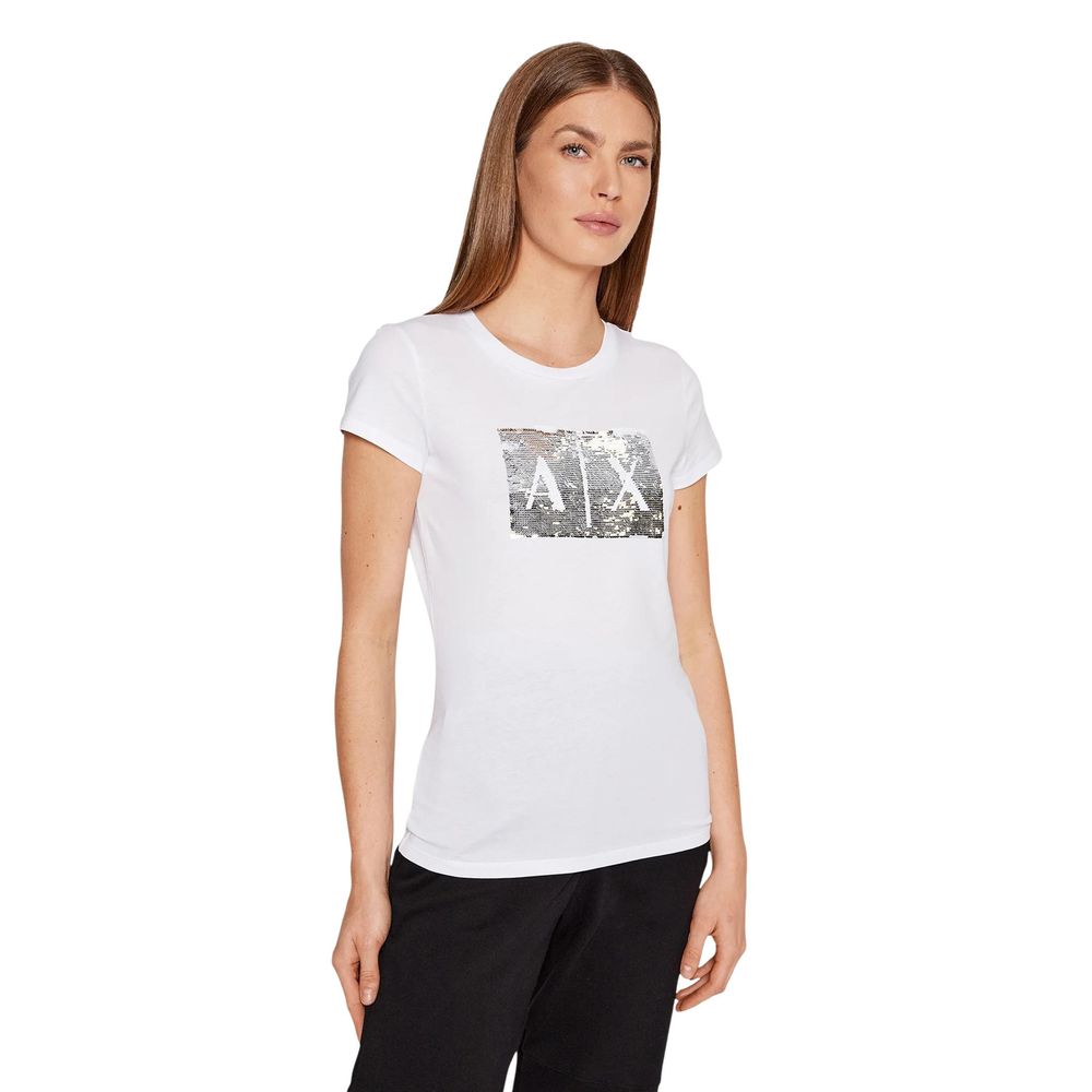Armani Exchange White Cotton T-Shirt