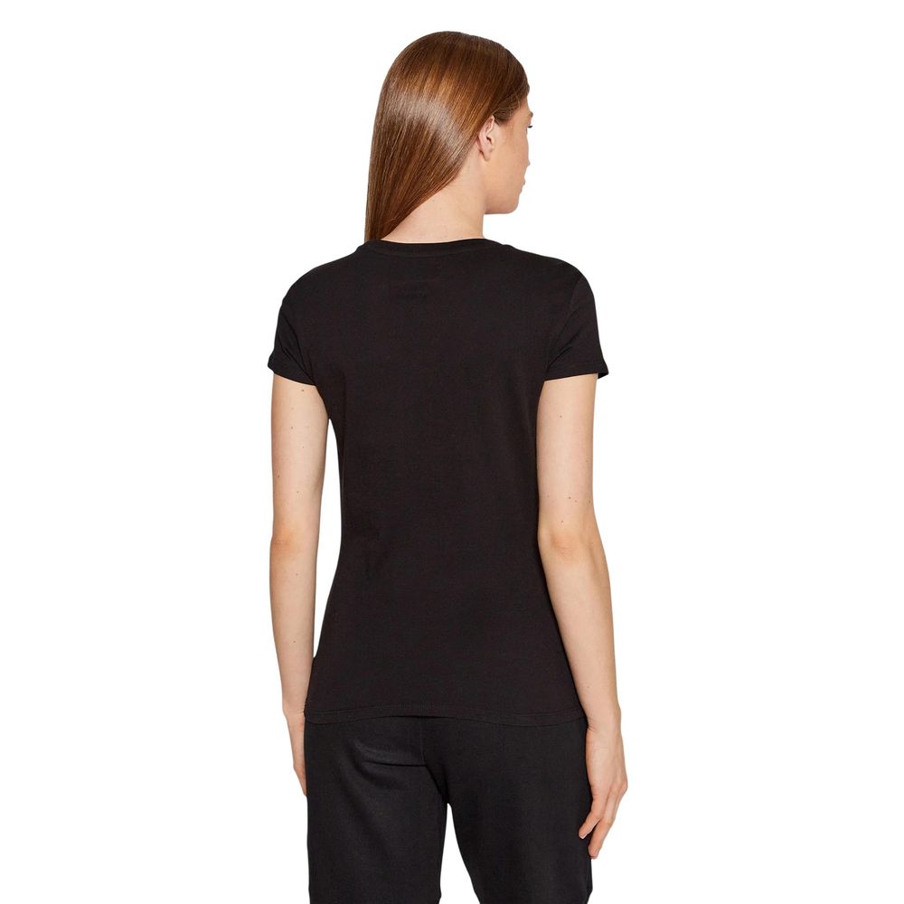 Armani Exchange Black Cotton T-Shirt