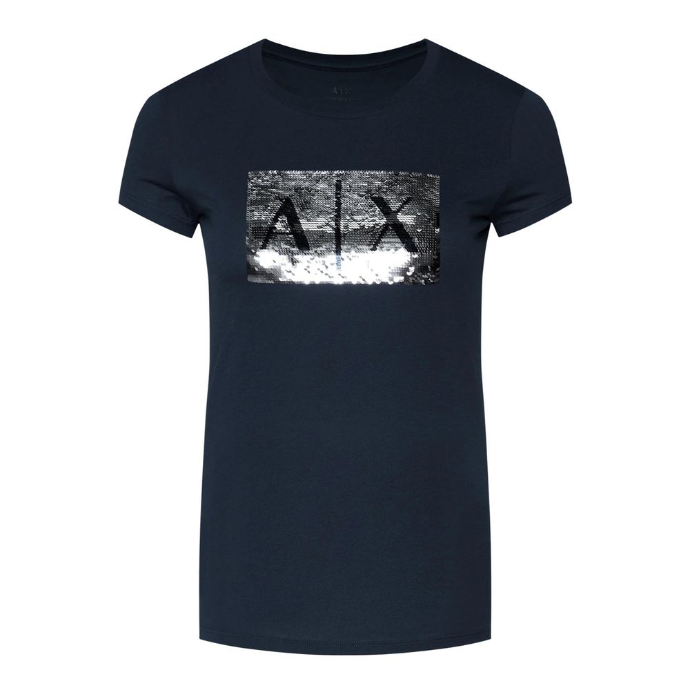 Armani Exchange Blue Cotton T-Shirt