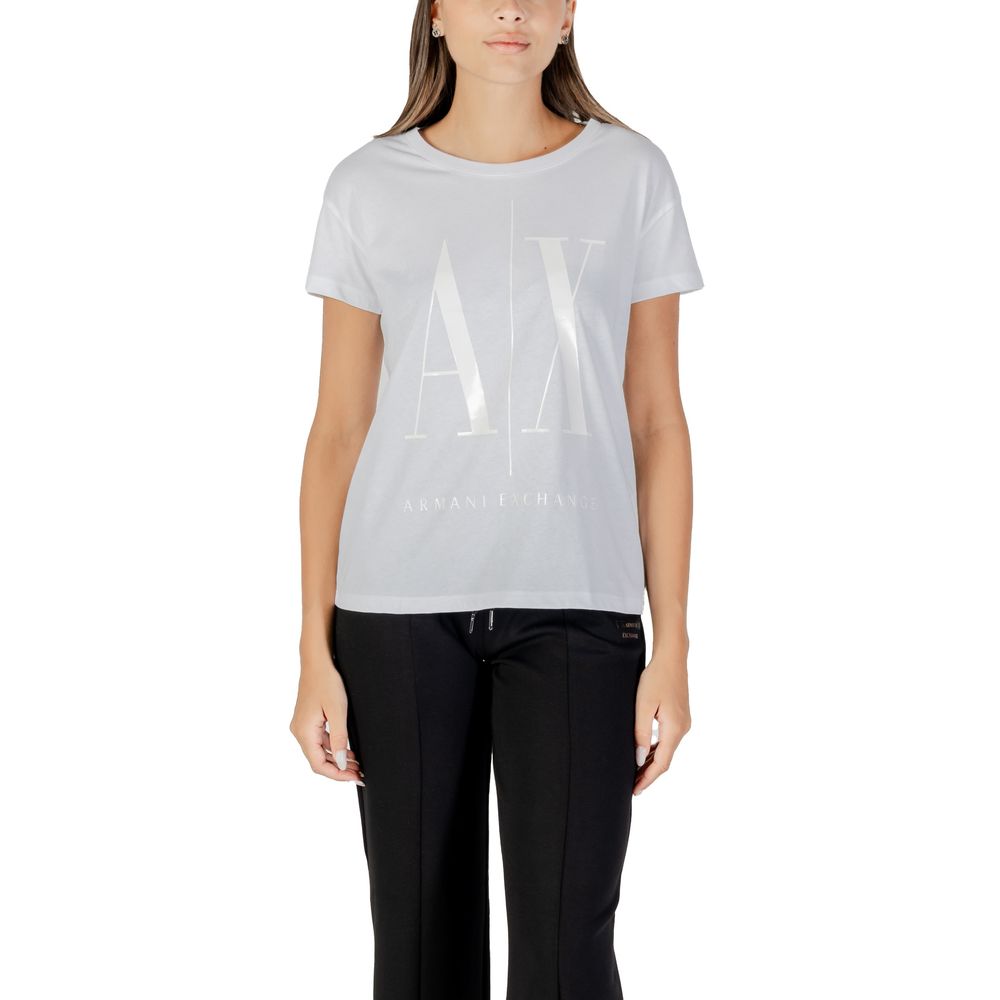 Armani Exchange White Cotton T-Shirt