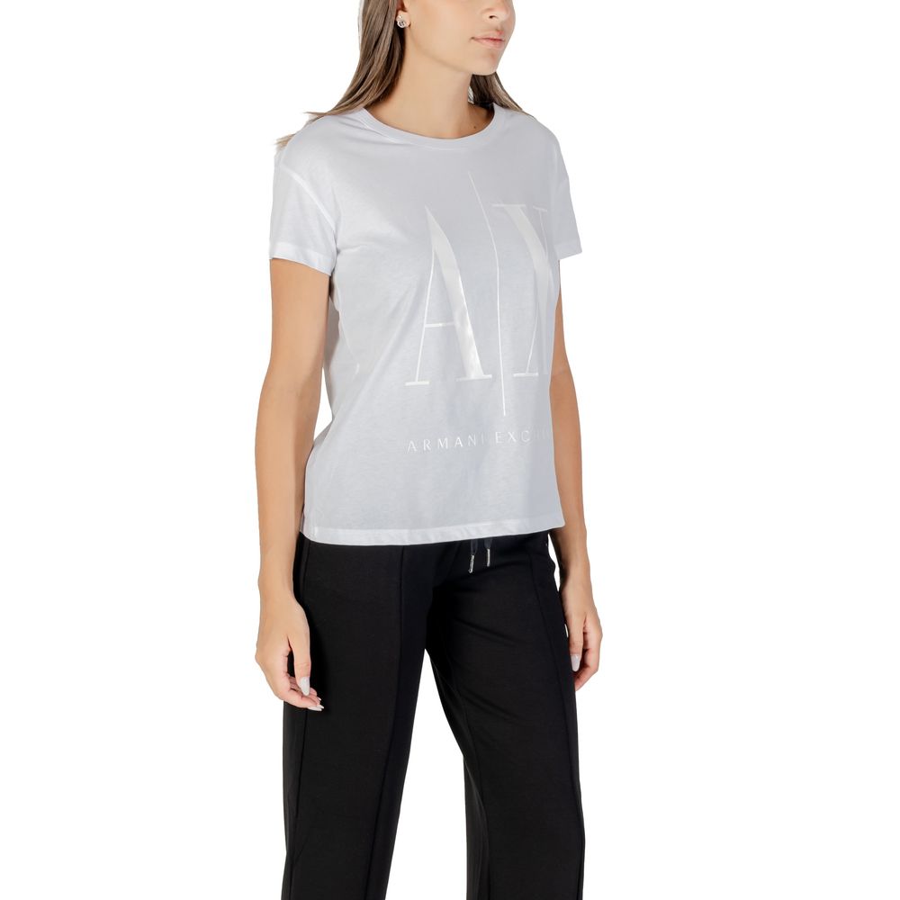 Armani Exchange White Cotton T-Shirt