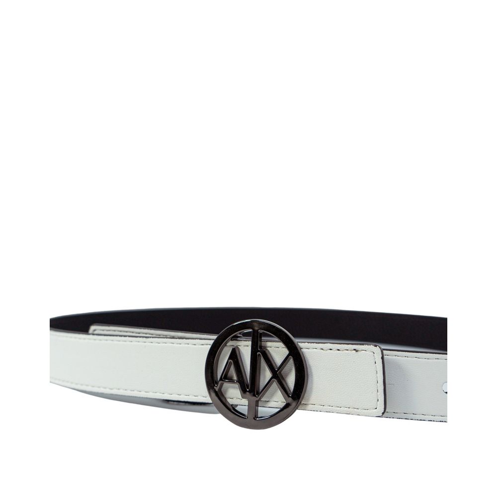 Armani Exchange Black Polyester Thin Belt
