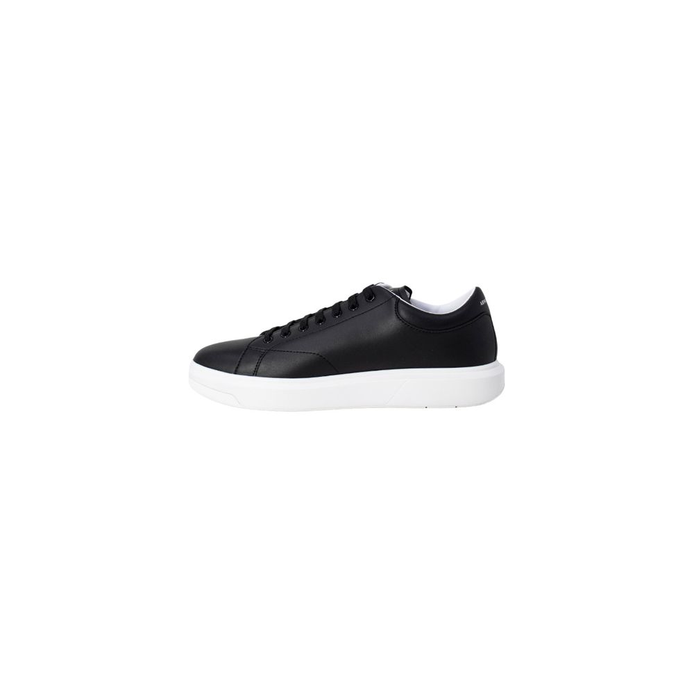 Armani Exchange Black Leather Low Top Sneakers