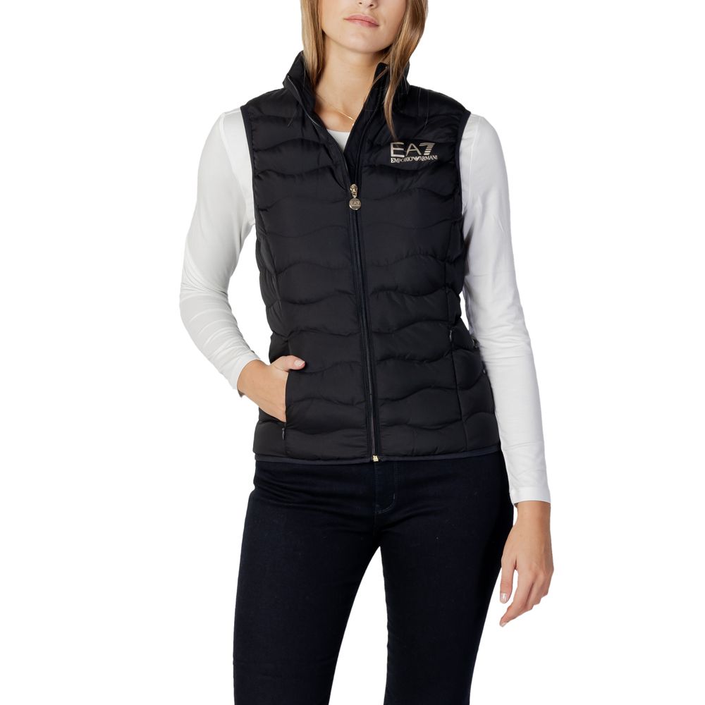 EA7 Emporio Armani Black Polyester Sleeveless Jacket