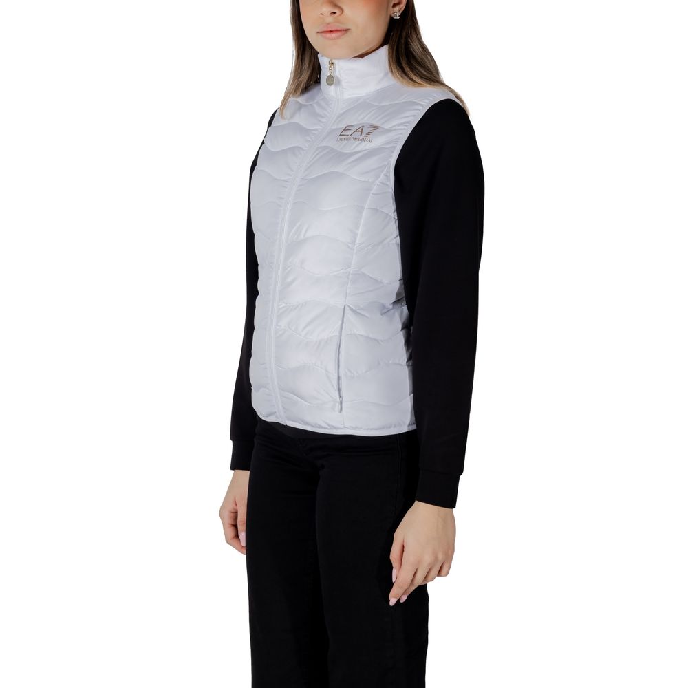 EA7 Emporio Armani White Polyester Sleeveless Jacket